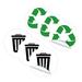 3 Sets Emblems Recycling Stickers for Trash Can Lidded Trash Can Trash Bins Decals Garbage Classification Label Household Pvc