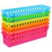 6Pcs Pencil Holder for Desk Colored Stationery Basket Classroom Pencil Chalk Eraser Container