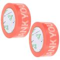 2 Rolls Duct Tape Decor Tape for Gift Wrapping Self Adhesive Tape Warning Sealing Tape DIY Wrapping Tape Goods Packaging Tape Express Sealant Gift Pipeline Opp Office