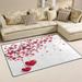 GZHJMY Valentine s Day Non Slip Area Rug for Living Dinning Room Bedroom Kitchen 3 x 5 (39 x 60 Inches) Valentines Love Nursery Rug Floor Carpet Yoga Mat