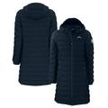 Women s Cutter & Buck Navy Los Angeles Chargers Mission Ridge Repreve Eco Insulated Long Full-Zip Puffer Jacket