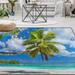 GZHJMY Tropical Beach Non Slip Area Rug for Living Dinning Room Bedroom Kitchen 2 x 3 (24 x 36 Inches) Palm Tree Nursery Rug Floor Carpet Yoga Mat