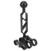 Aluminum Alloy Scuba Diving Light Torch Dual Ball Joint Arm And 2 Butterfly Clip Mount For Underwater Photography Camera