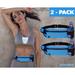 2 PCS Waterproof Sport Runner Waist Bum Bag Running Jogging Belt Pouch Zip Fanny Pack - Blue Color