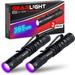 GearLight Black Light UV Flashlight S50 [2 Pack] - 365 nm Mini Blacklight Ultraviolet Pen Flashlights for ID Check Leak AC Detection Resin Curing - Pet Urine Scorpion Stain Handheld Detector