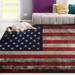 GZHJMY Vintage American USA Flag Non Slip Area Rug for Living Dinning Room Bedroom Kitchen 4 x 5 (48 x 63 Inches) Star Stripe Nursery Rug Floor Carpet Yoga Mat