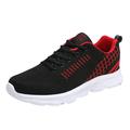 eczipvz Mens Sneakers Mens Retro Sneakers Casual Low Top Lace Up Walking Tennis Shoes Red