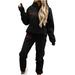 skpabo Tracksuit Women Warehouse Clearance Valentine s Day Ladies Casual 2 Piece Outfit Heart Print Tracksuit Sets Long Sleeve Lounge Wear Sets Loose Hoodies and Trousers Co Ord Sets