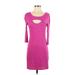 Victoria's Secret Casual Dress - Sheath Scoop Neck 3/4 sleeves: Purple Solid Dresses - Women's Size X-Small