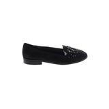 Anne Klein Flats: Loafers Chunky Heel Boho Chic Black Print Shoes - Women's Size 8 1/2 - Almond Toe