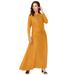 Plus Size Women's 2-Piece Dolman Sleeve Skirt Set by The London Collection in Rich Gold (Size 26/28)