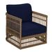 Suzanne Kasler Harbour Lounge Chair 2-Piece Replacement Cushion Set - Canvas Navy - Ballard Designs Canvas Navy - Ballard Designs