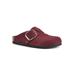 Women's Big Easy Mule by White Mountain in Burgundy Suede (Size 6 1/2 M)
