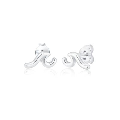 Paar Ohrstecker ELLI "Wellen Wave Ohrringe Trend 925 Sterling Silber", silber, Ohrringe, Damen, OneSize, ohne Stein, Sil