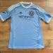 Adidas Shirts & Tops | Adidas Mls Nycfc Football Club Official Jersey Kids Size Xl | Color: Blue/White | Size: Xlb