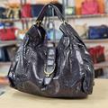 Gucci Bags | Gucci Xl Authentic Metallic Exotic Python Leather Tote Hobo Large Black Handbag | Color: Black/Purple | Size: Os