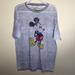 Disney Tops | Disney Sheer Oversize Mickey Mouse Graphic Tee L | Color: Gray/Red | Size: L