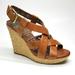 Jessica Simpson Shoes | Jessica Simpson Ankle Strap Wedge Heels Euc | Color: Gold/Tan | Size: 9.5