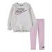 Nike Matching Sets | Baby/Toddler Girls Nike Velour Sweatshirt & Legging Set, 18 Months | Color: Cream/Pink | Size: 18mb