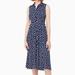 Kate Spade Dresses | Kate Spade California Dreaming Cloud Dot Midi Dress Blue White Womens 6 | Color: Blue/White | Size: 6