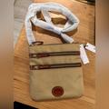 Dooney & Bourke Bags | Dooney & Bourne Nylon North South Triple Zip Khaki Nwt | Color: Tan | Size: Os