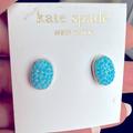 Kate Spade Jewelry | Kate Spade Blue Stud Earrings | Color: Blue/Gold | Size: Os