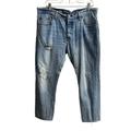 Levi's Jeans | Levi's 501 Mens Jeans Size 32 Light White Distressed White Oak Denim Cotton | Color: Blue | Size: 32
