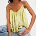 Free People Tops | Nwot Free People On Clouds Embroidered Swing Tank Top In Lemon Size Small | Color: White/Yellow | Size: S