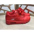 Nike Shoes | Nike Air Max 90 Triple University Red Running Shoes Youth Sz Boys 5.5 Y Sneakers | Color: Red | Size: 5.5b