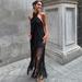 Zara Dresses | Nwt Zara Linen Dress With Fringe | Color: Black | Size: Various