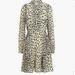 J. Crew Dresses | J. Crew Mercantile Cheetah Print Pintuck Long Sleeves Satin Midi Dress 22 | Color: Black/Cream | Size: 22