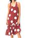 Anthropologie Dresses | Anthropologie Michaela Flounce Polka Dot Dress | Color: Brown/Red | Size: S