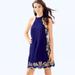 Lilly Pulitzer Dresses | Htf Lilly Pulitzer Quinn Dress True Navy Gypset Swirl Dress | Color: Blue/Gold | Size: Xl