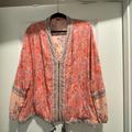 Free People Jackets & Coats | Free People Boho Multi-Color Bomber Jacket | Color: Blue/Pink | Size: Xs