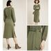 Anthropologie Dresses | Anthropologie Thalia Dress Size Small Moss Green Belt Waist Lagenlook Midi Nwt | Color: Green | Size: S