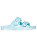 Skechers Girl's Foamies: Cali Blast - Marble Delight Sandals | Size 3.0 | Turquoise | Synthetic | Machine Washable