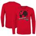 Youth Red New Jersey Devils 2024 NHL Stadium Series Helmet Logo Long Sleeve T-Shirt