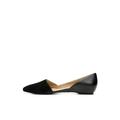 Naturalizer Women's Samantha Pointed Toe Flat, Black Leather and Suede, 6 UK