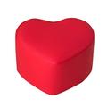 HEDMAI Leather Footstool Low Upholstered Footstool Small Footstool Heart-Shaped Creative Footrest stool Living Room Sofa Coffee Table Footrest-30x25x20cm Red