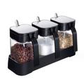 PIPONS Seasoning Box Condiment Pots Heat-resistant Glass Seasoning Jar Salt Shaker Seasoning Bottle With Handle Seasoning Jar Set Spice Jars