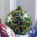 christmas ornaments Home Christmas Gift Ball New Year's Gift 60cm Christmas Balls Christmas Decorations Outdoor Atmosphere PVC Inflatable Toys christmas bauble (Color : Green)