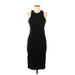 FELICITY & COCO Casual Dress - Sheath: Black Solid Dresses - Women's Size Medium