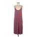 Gentle Fawn Casual Dress - Midi: Burgundy Stripes Dresses - Women's Size Medium