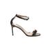 Manolo Blahnik Heels: Strappy Stiletto Cocktail Party Black Shoes - Women's Size 40.5 - Open Toe