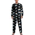 Bear Nature Mountain Soft Mens Pyjamas Set Comfortable Long Sleeve Loungewear Top And Bottoms Gifts S