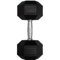 NTEK Hex Dumbbells, Dumbbell Weights for Weight Training, Cast Iron Chrome Dumbbell, Poly Rubber Encased Dumbbell, Portable Hand Weights Dumbbell Home Gym Workout (20 Kilograms, PACK OF 1)