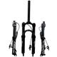 Bike Forks 1 Pcs Mountain Bike Shock Absorber Air Fork/hard And Soft Adjustable Lock 20 24“folding Bike/small Wheel Diameter Disc Brake Mtb Forks (Color : 20 matte black)