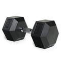 TREXO Hexagon Dumbbell 20 kg Durable Rubberised Cast Iron for Strength Training at Home with Ergonomic Handle Stable and Versatile Dumbbell Hex HXD200