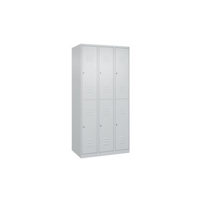 C+P Spind Classic PLUS, 6 Abteile, HxBxT 185x90x50cm, Zylinderschloss, Verkehrsweiß von PROREGAL Image