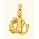 Kette mit Anhänger ADELIA´S "585 Gold Sternzeichen Wassermann" Halsketten Gr. Gelbgold 585, goldfarben (gold) Damen Ketten mit Anhänger